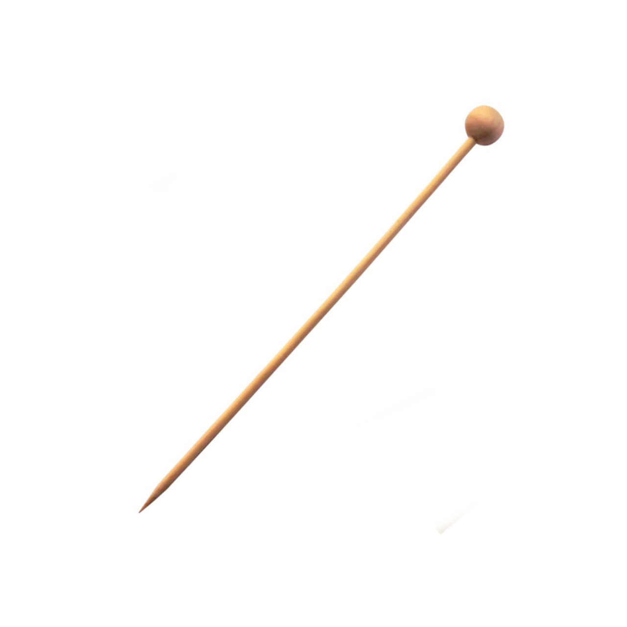 Natural Bamboo Ball Skewer L:5.5in - 100 pcs