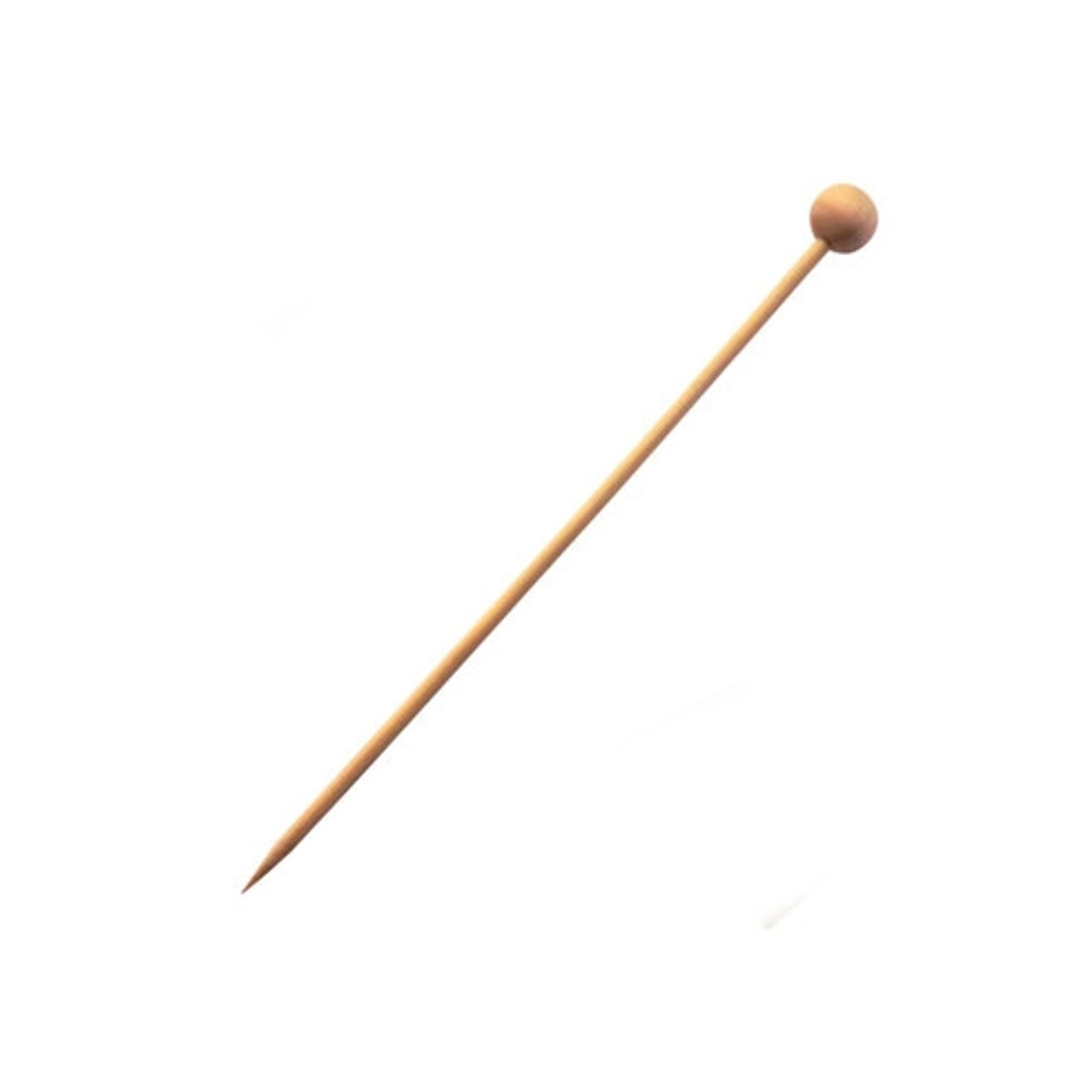 Natural Bamboo Ball Skewer L:5.5in - 100 pcs