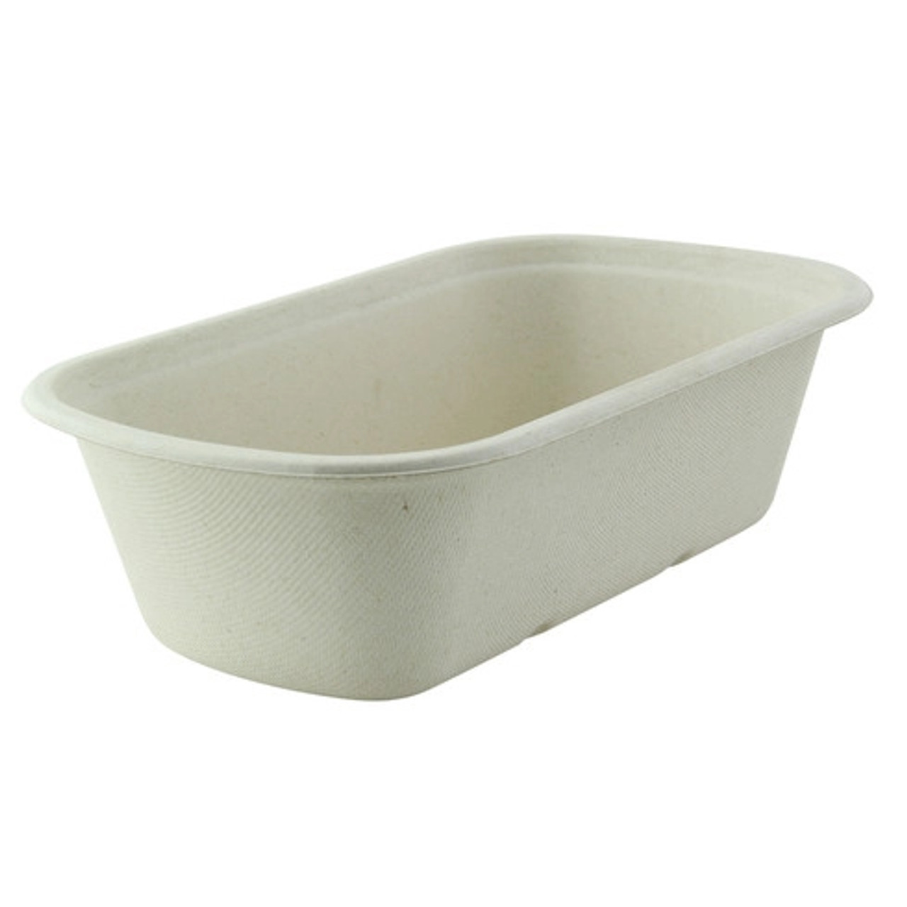 Rectangular Brown Sugarcane Container 34oz L:9in W:5.3in H:2.6in - 125 pcs