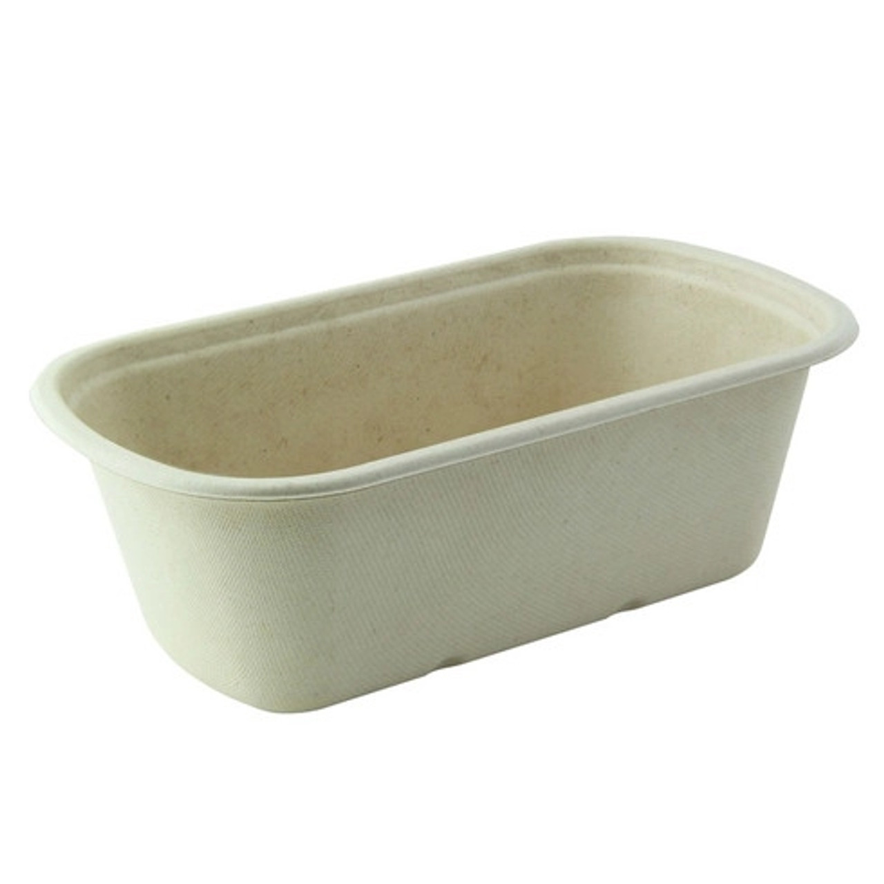 Rectangular Brown Sugarcane Container 40oz L:9in W:5.3in H:2.9in - 125 pcs