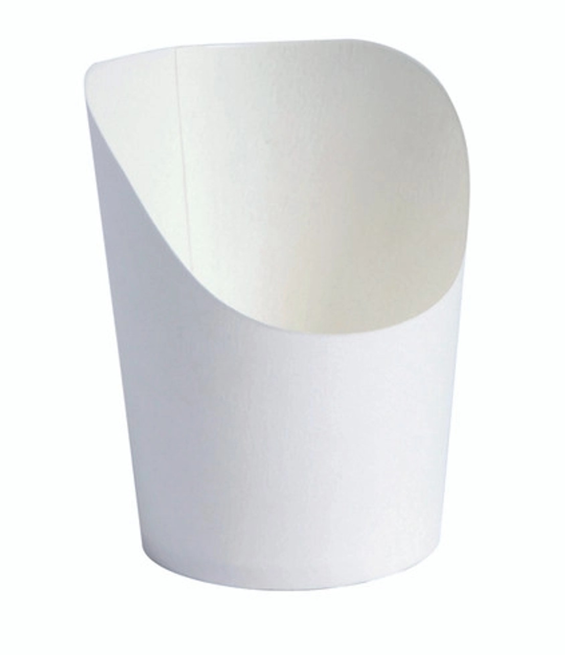 White Mini Fries/Wrap Cup 2oz D:1.9in H:3.1in - 50 pcs