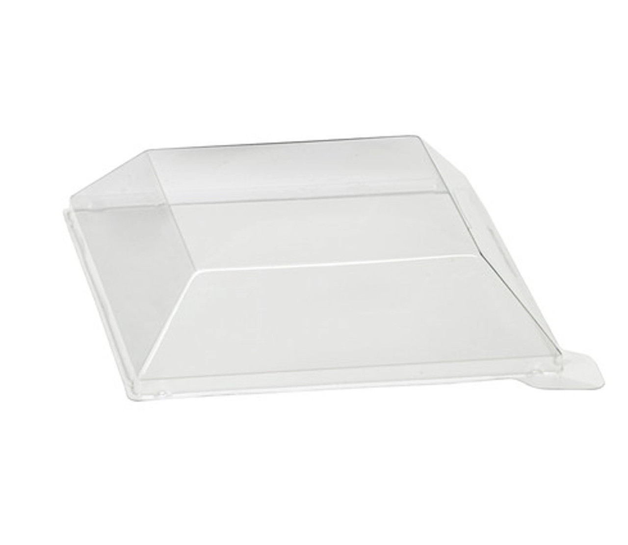 Klarity Transparent PET Green Lid For 210KLAR1313 L:5.11in W:5.11in H:1.18in - 50 pcs