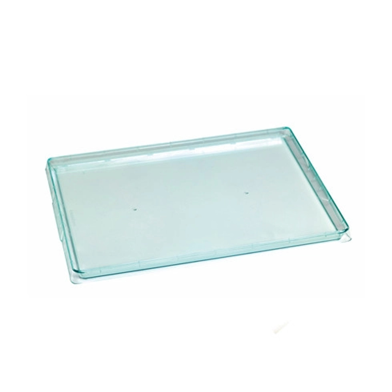 Klarity Rectangular Transparent Green Tray L:15in W:10.7in H:0.67in - 25 pcs