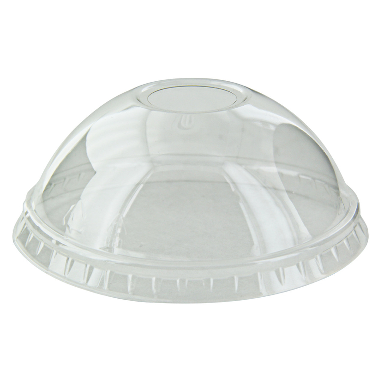 210GKL90DX Clear PET Dome Lid With Hole for 210POC181N & 210POB181 & 210POC320N & 210GPU12 D:3.5in - 100 pcs