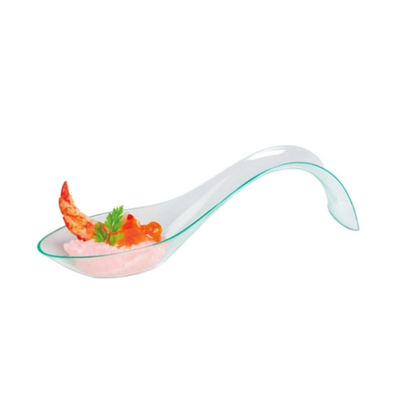 Clear Green Cocktail Spoon L:4.8in W:1.2in H:1.2in - 24 pcs