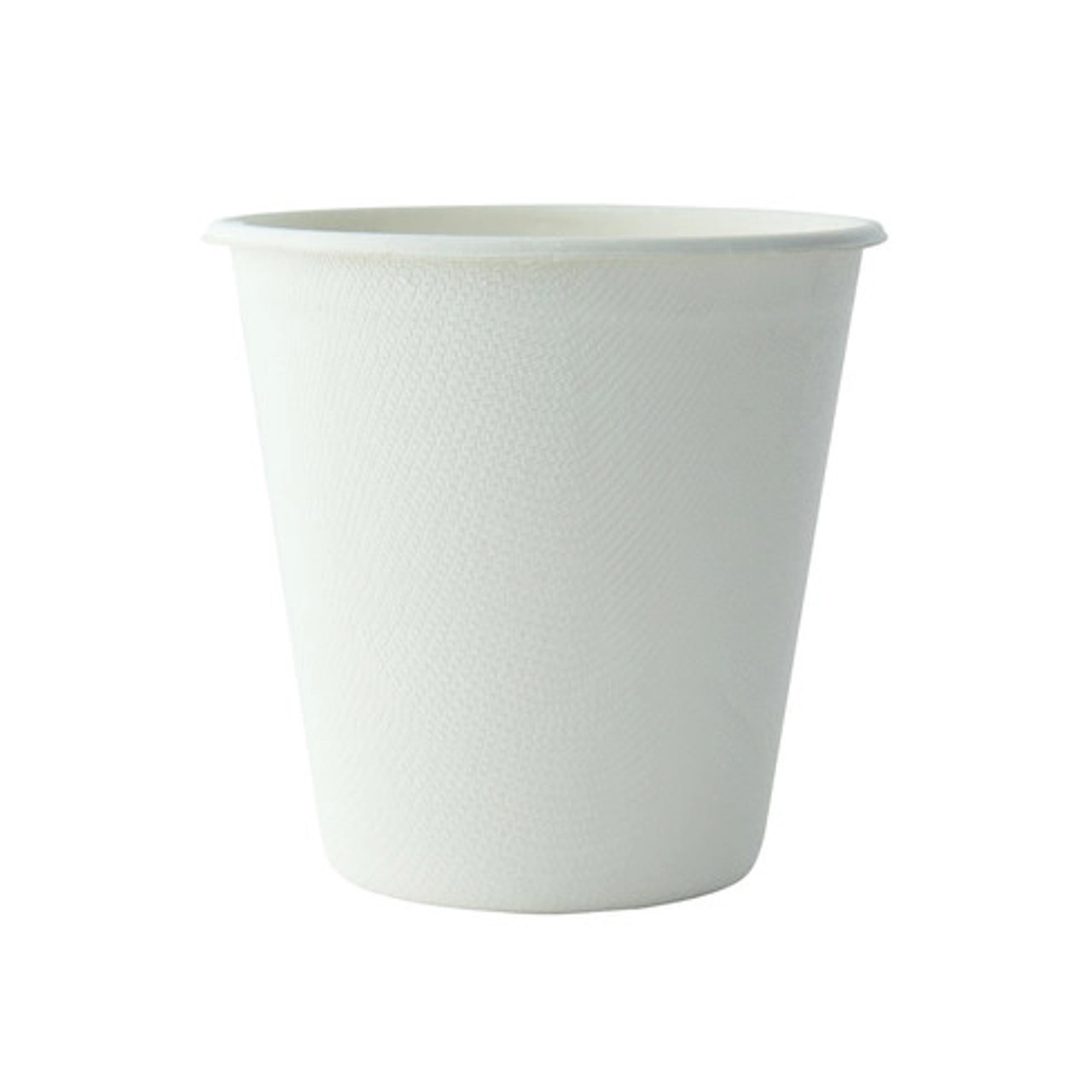 White Sugarcane Cup 12oz D:3.5in H:3.5in - 50 pcs