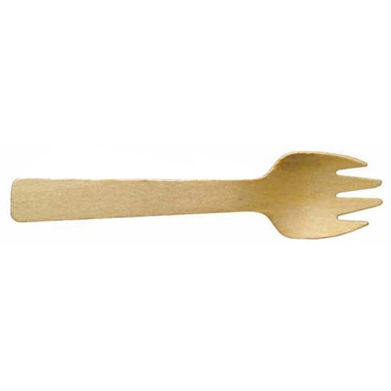 Wooden Mini Spork L:4.13in - 24 pcs