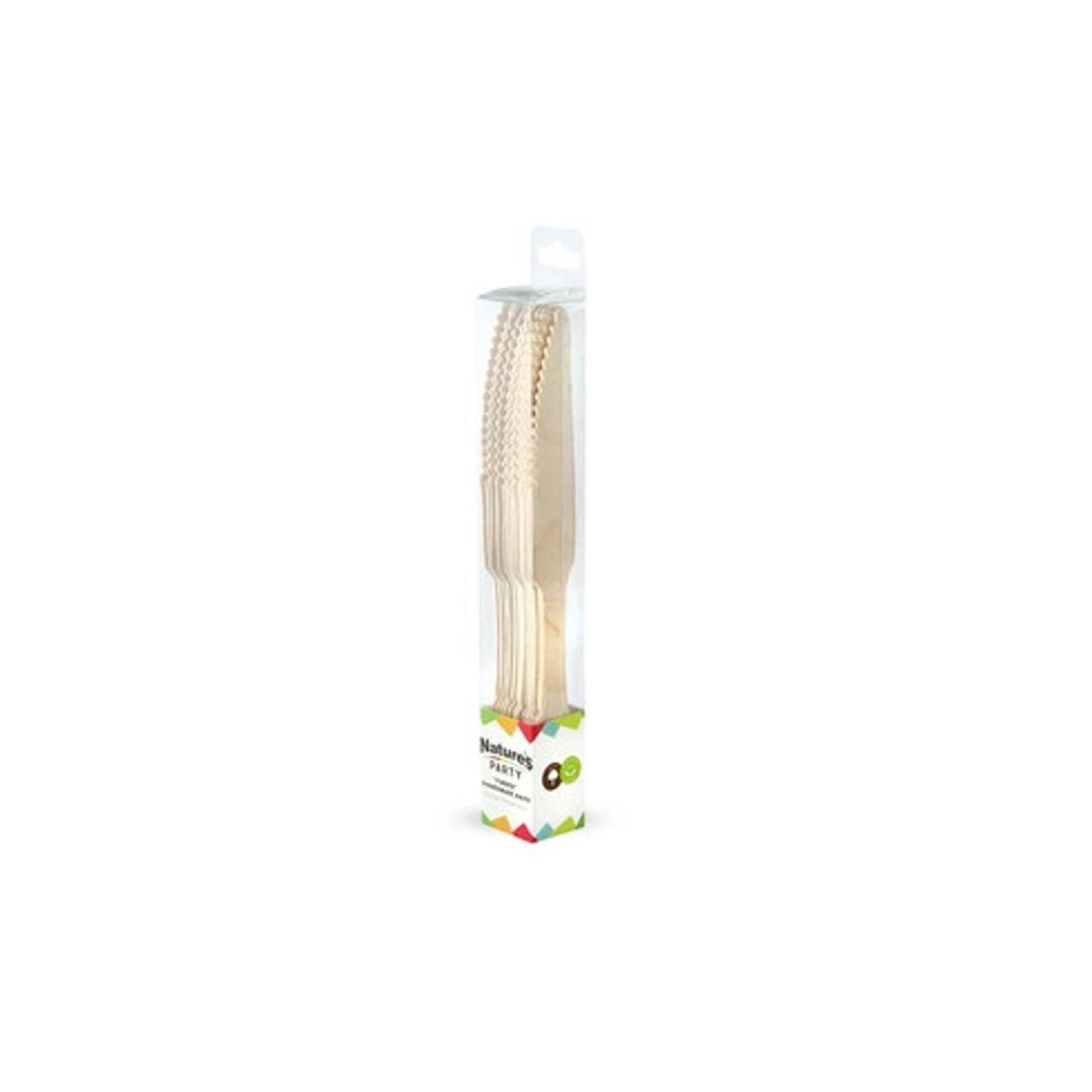 Elegant Wooden Knife L:7.9in - 12 pcs