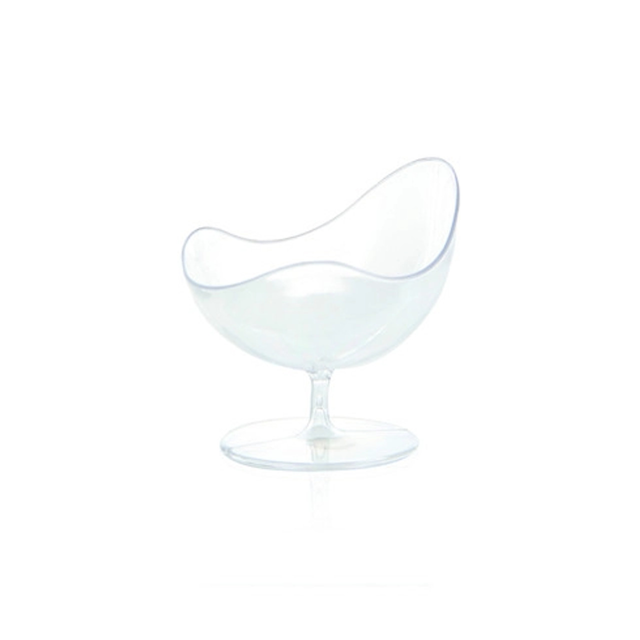 Transparent Waved Cup 0.25oz L:2.9in W:2.6in H:2.75in - 12 pcs