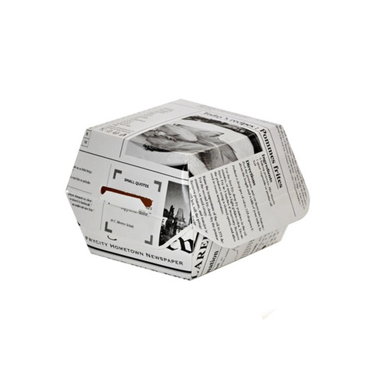 Newspaper Print Mini Slider Box 2oz L:2.8in W:2.8in H:2in - 50 pcs