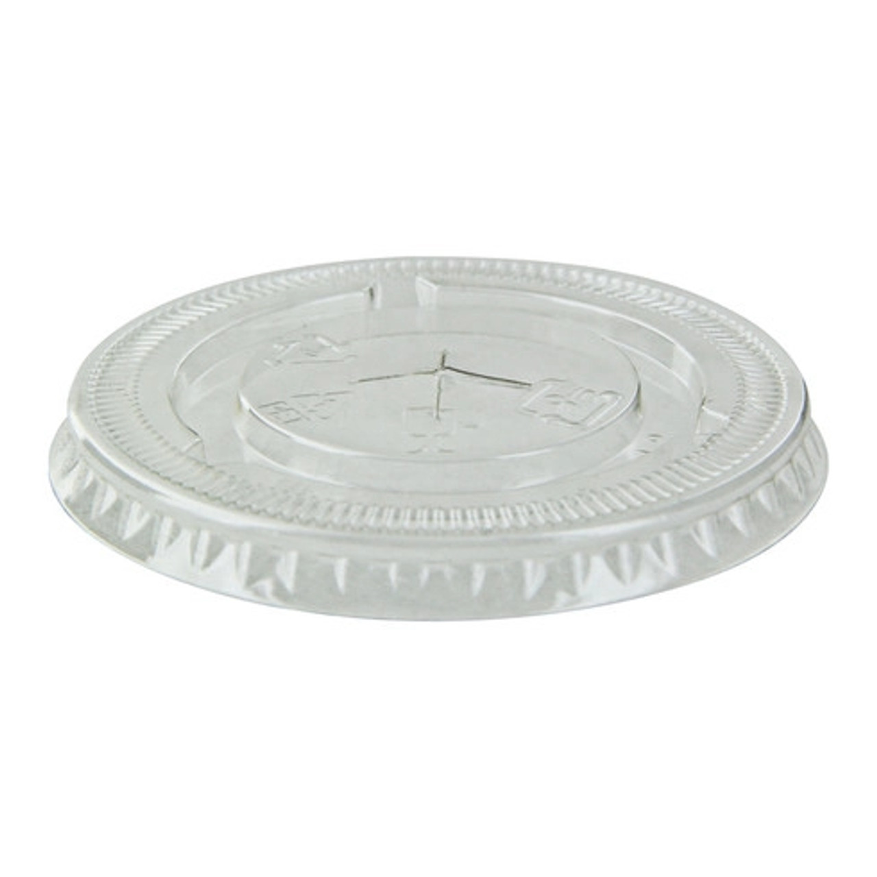 Clear PET Flat Lid With Hole for 210POC81N & 210POB80 & 210POC121N & 210POB121 D:2.91 H:0.3in - 100 pcs