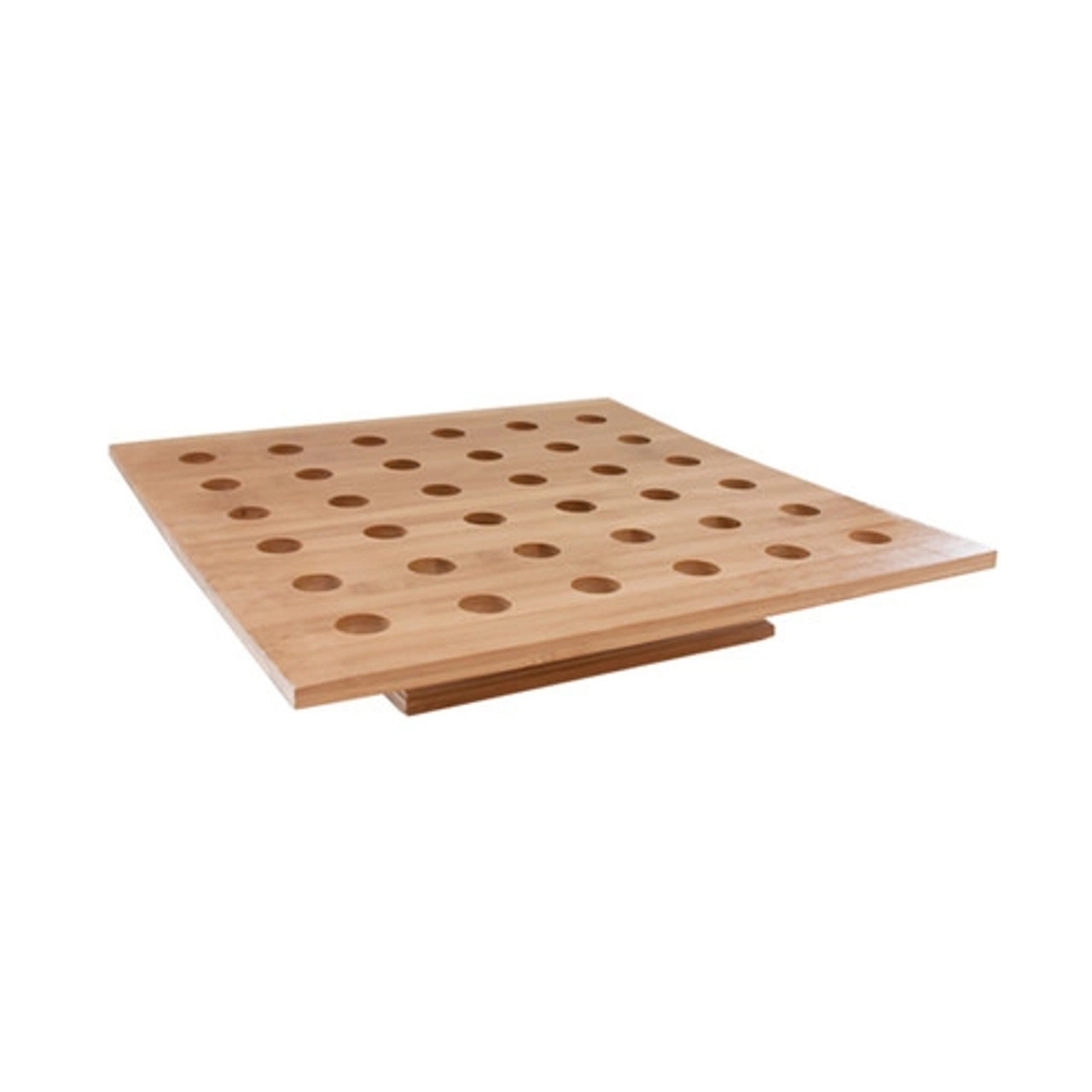 36 Holes Bamboo Cone and Temaki Display D:0.9in 15.7 x 15.7 x 3in - 1 pcs