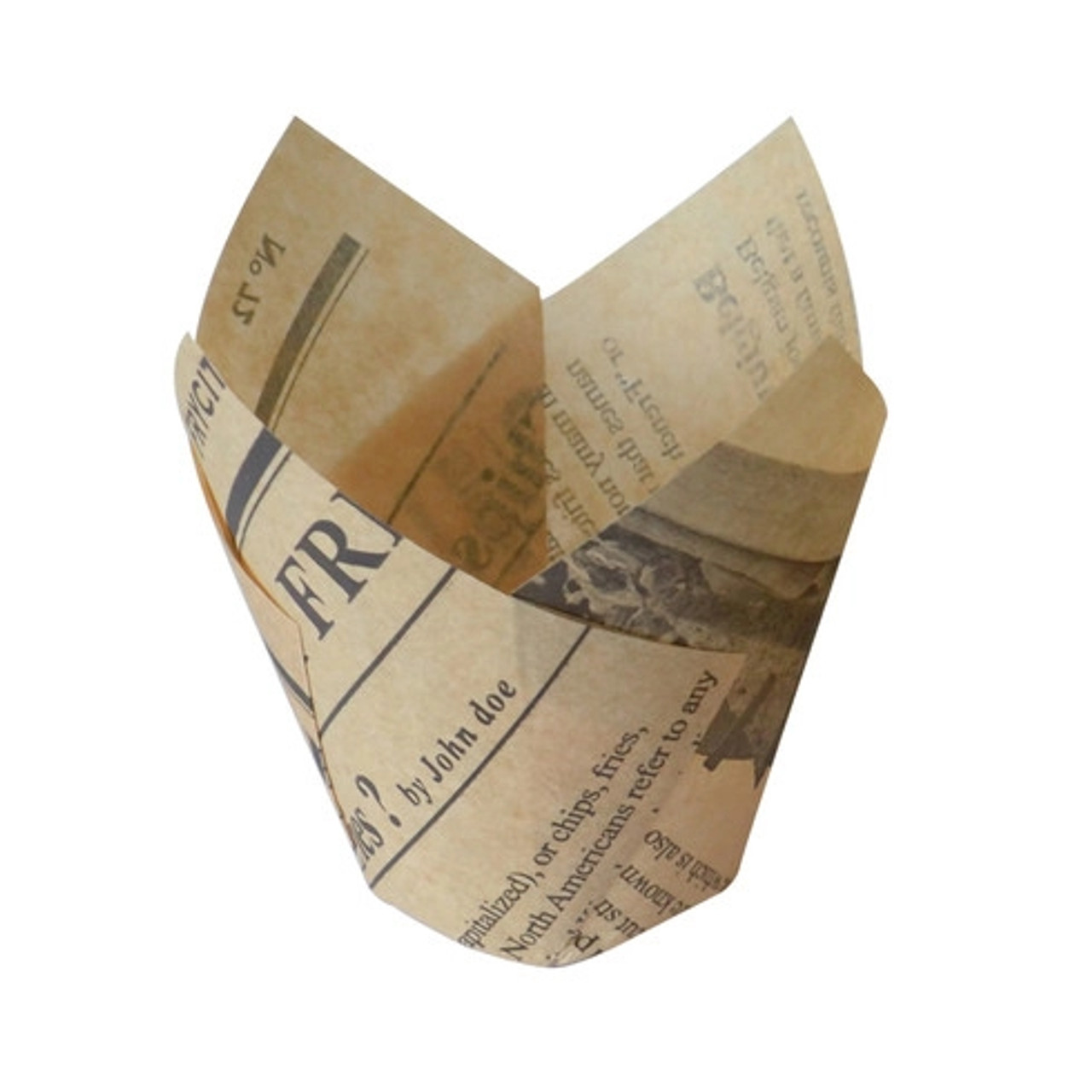 Tulip Newspaper Print Baking Case 3oz D:1.5in - 120 pcs