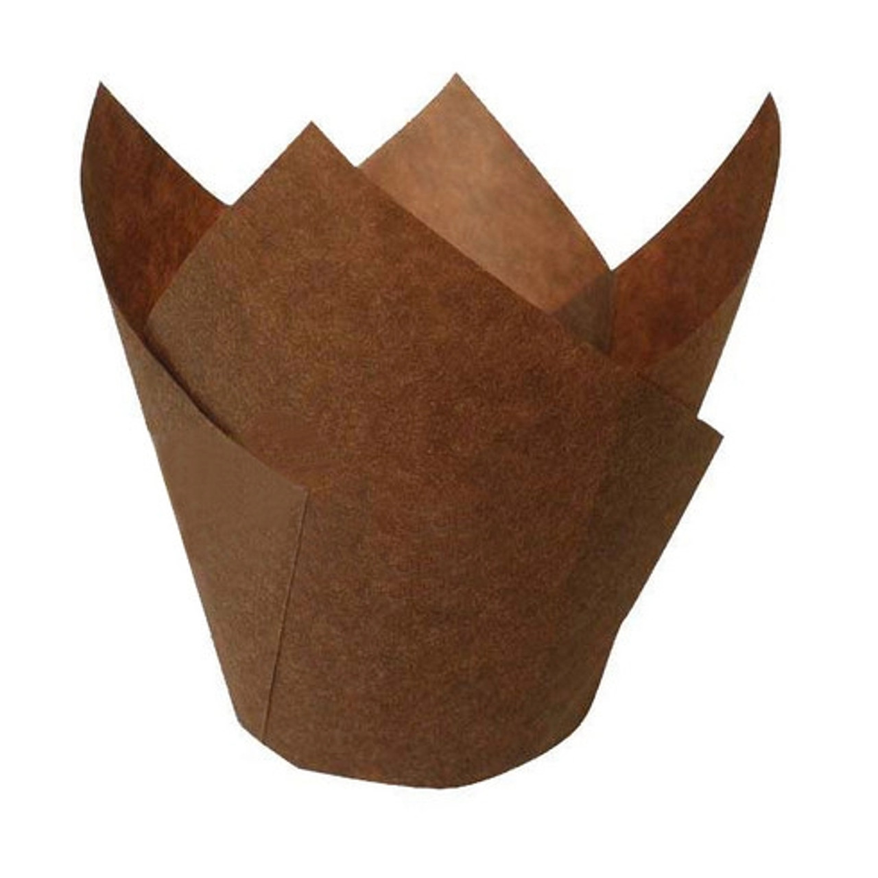 Tulip Dark Brown Greaseproof Baking Cup 8oz 6.9 x 6.9in H:3.6in D:2in - 100 pcs