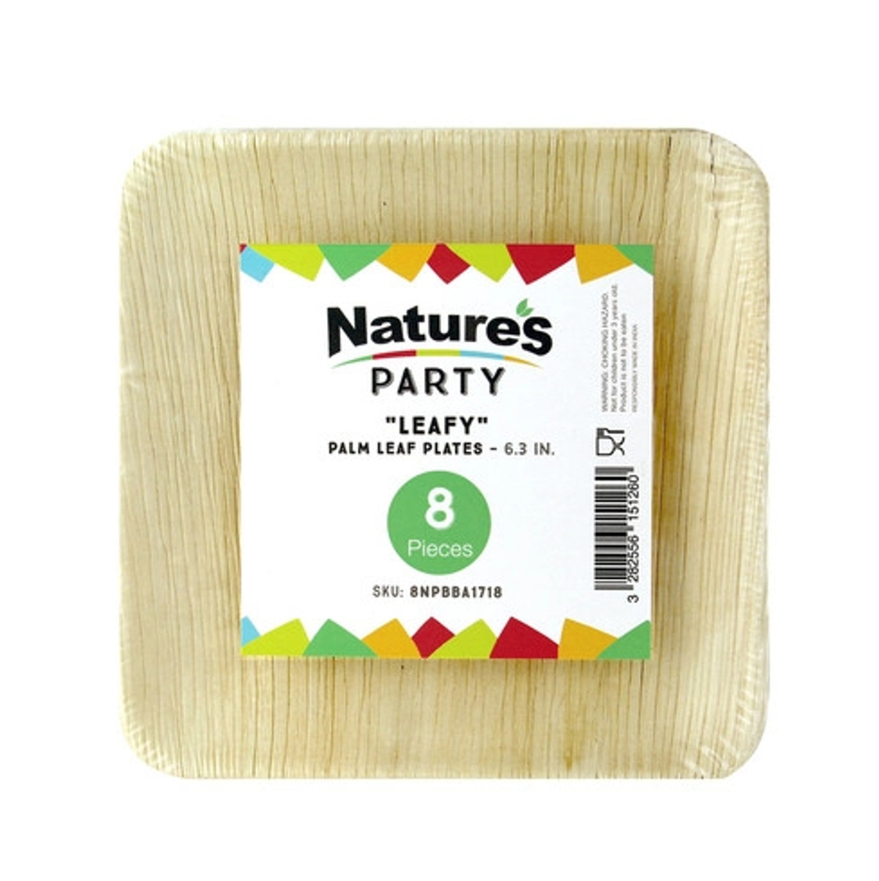 LEAFY Palm Leaf Plate L:6.3in W:6.3in - 8 pcs