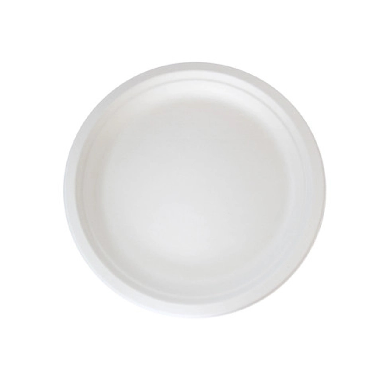 Sugarcane White Round Plate D:7in - 125 pcs