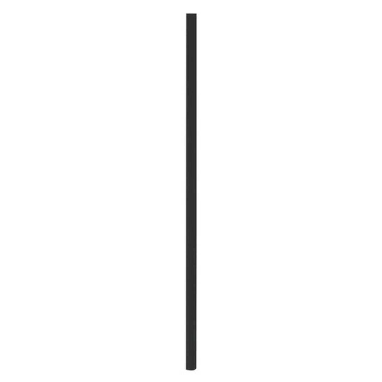 Durable Solid Black Paper Straws - Unwrapped D:0.2in L:7.75in - 500 pcs