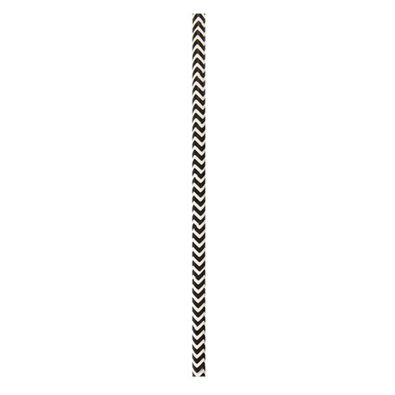 Durable Black & White Design Paper Straws - Unwrapped D:0.2in L:7.75in - 500 pcs
