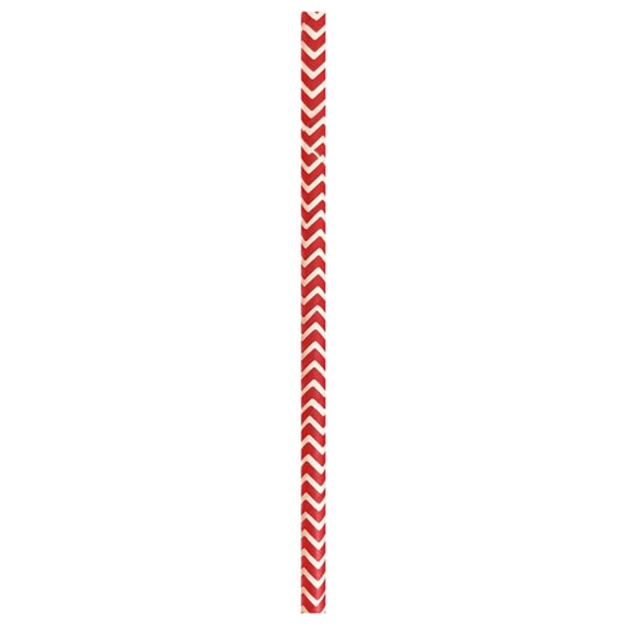 Durable Red & White Design Paper Straws - Unwrapped D:0.2in L:7.75in - 500 pcs
