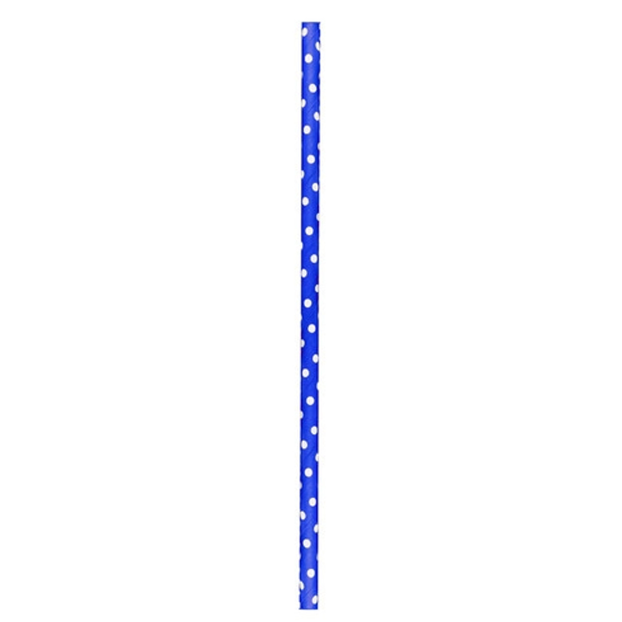 Durable Blue & White Paper Straws - Unwrapped D:0.2in L:7.75in - 500 pcs
