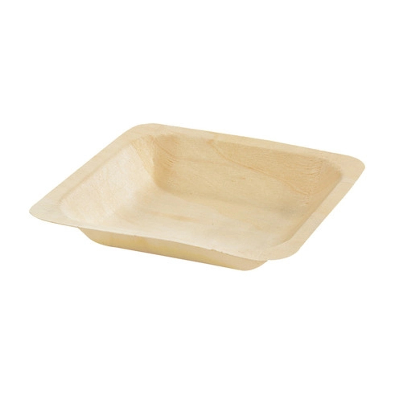 SCANDINAVIA Square Wooden Plate 7oz L:5.5in W:5.5in H:1in - 50 pcs