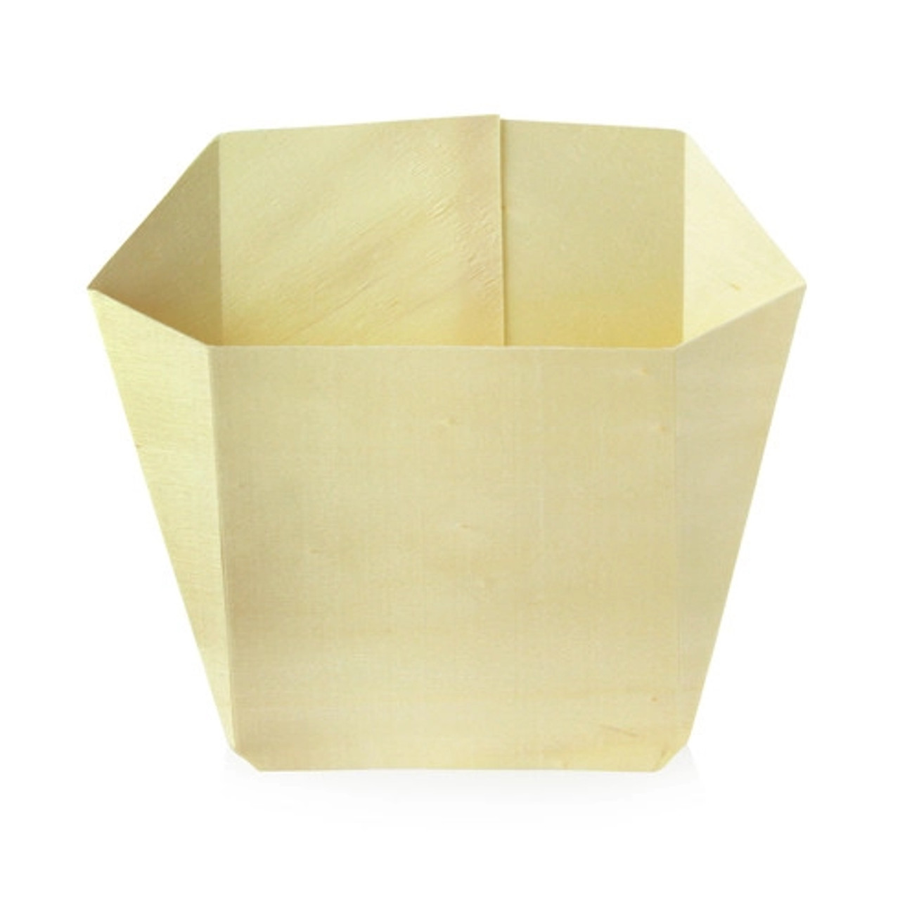 Wooden French Fry Scoop 6oz L:1.5in W:0.8in H:2in - 25 pcs