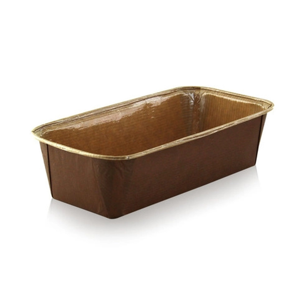 Free Standing Rectangular Kraft Paper Baking Mold 25oz L:6.3in W:2.5in H:2in - 100 pcs