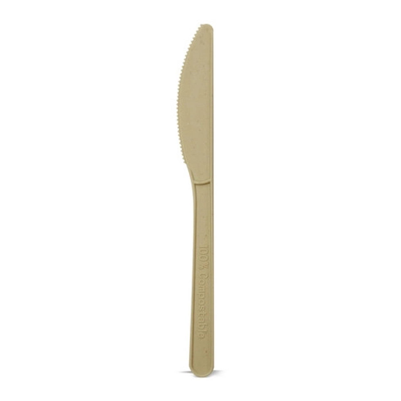 Unwrapped Compostable & Heat Proof Corn - Bamboo Fiber Knife L:6in - 50 pcs