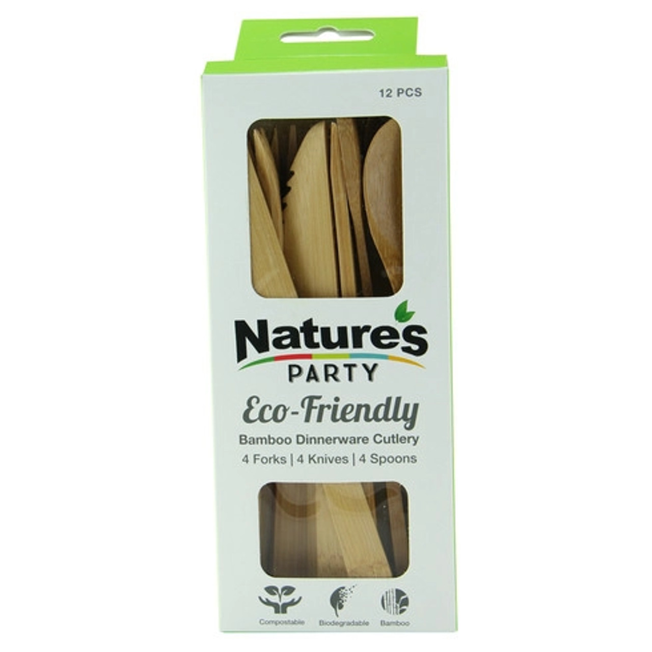 BAMBI Bamboo Cutlery Kit L:6.25in W:2in - 12 pcs