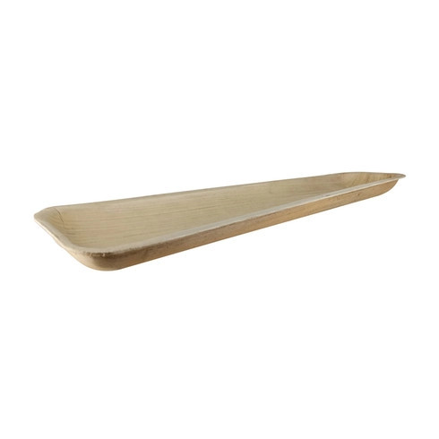 Rectangular Leaf Plate Rectangular Palm Leaf Plate L:16.2in W:3.7in H:0.9in - 25 pcs - BioandChic