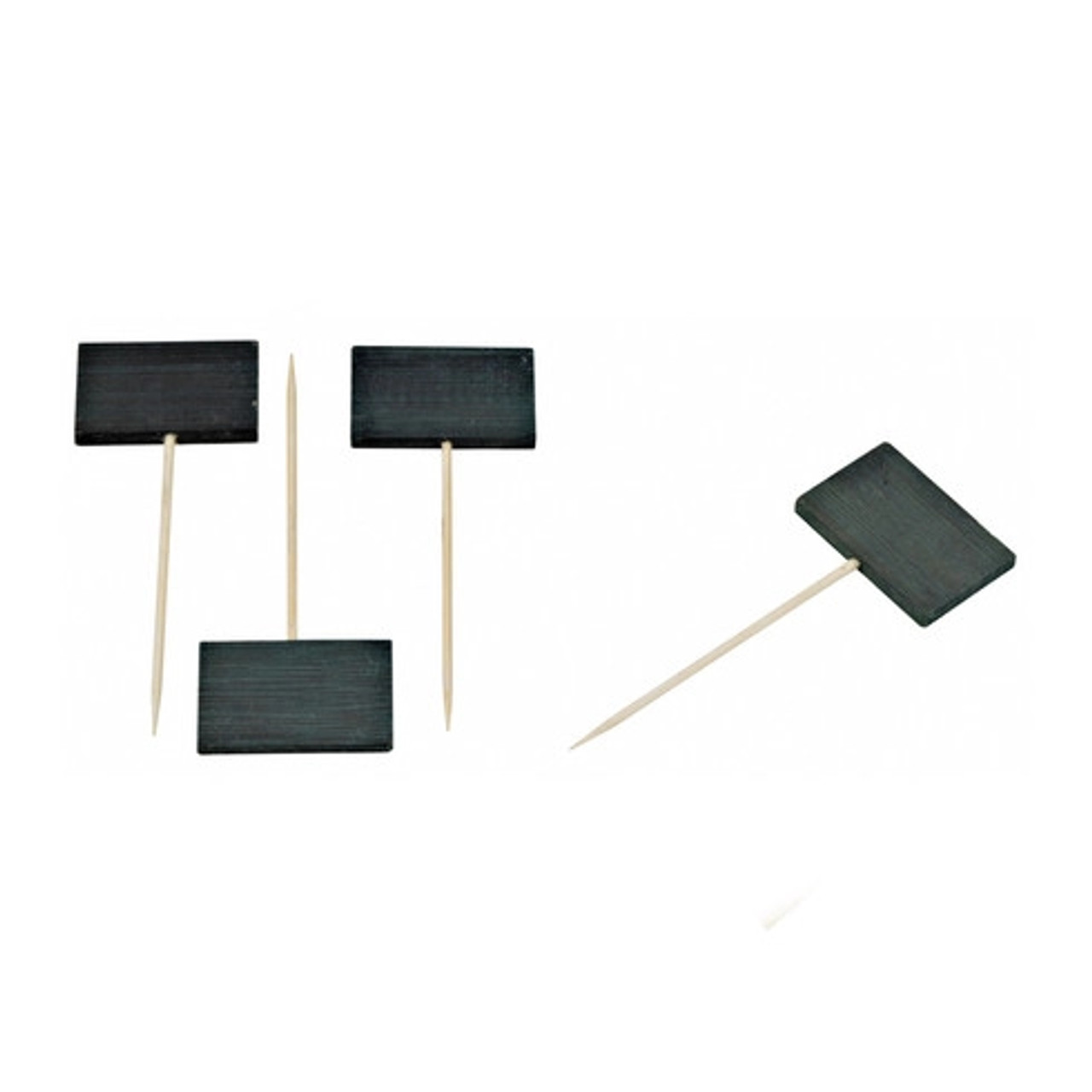 TIKON Bamboo Pick with Blackboard 3.5in Board D:2 x 1.25in - 20 pcs