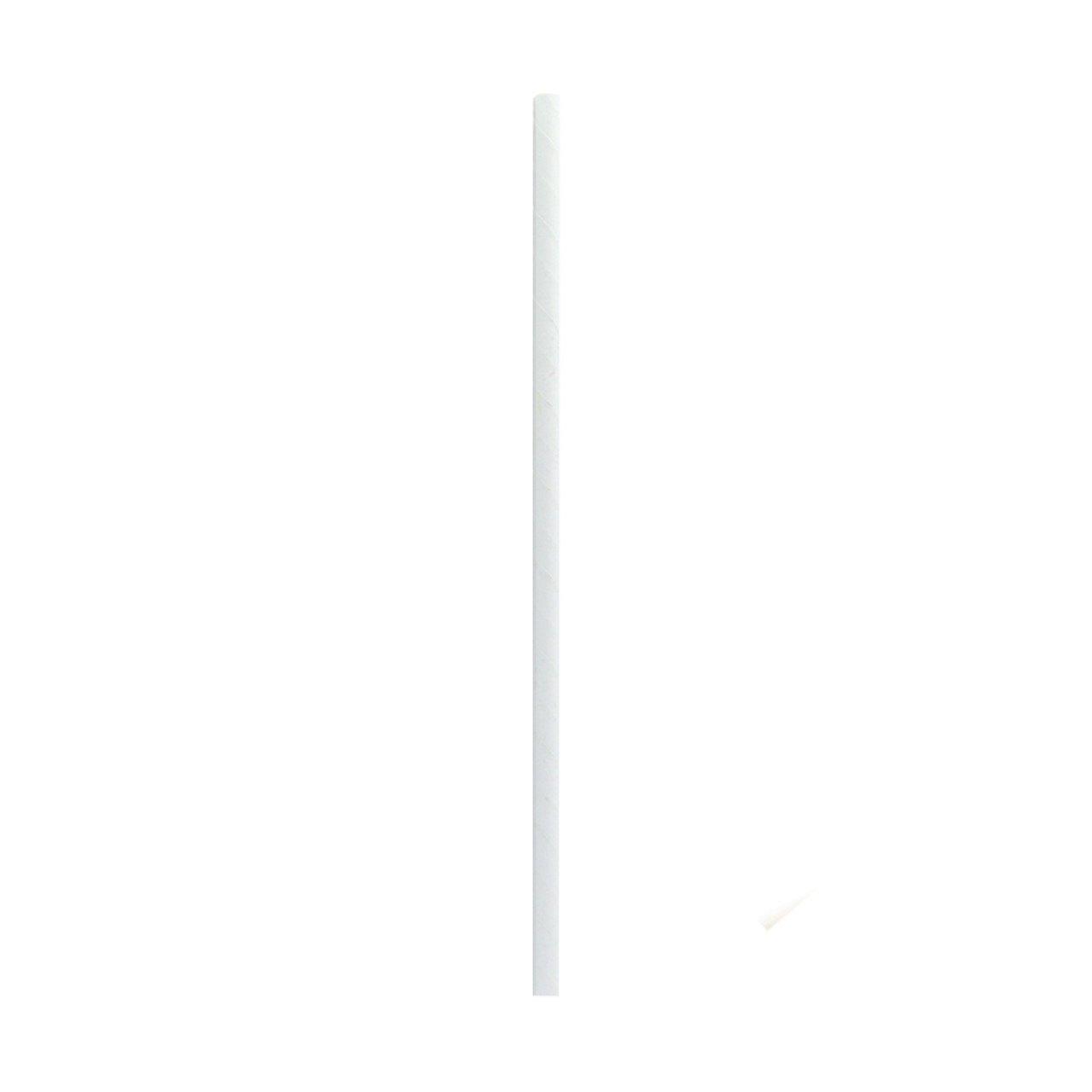 White Paper Straw Individually Wrapped Dia:0.2in L: 8.27in - 500pcs/pack