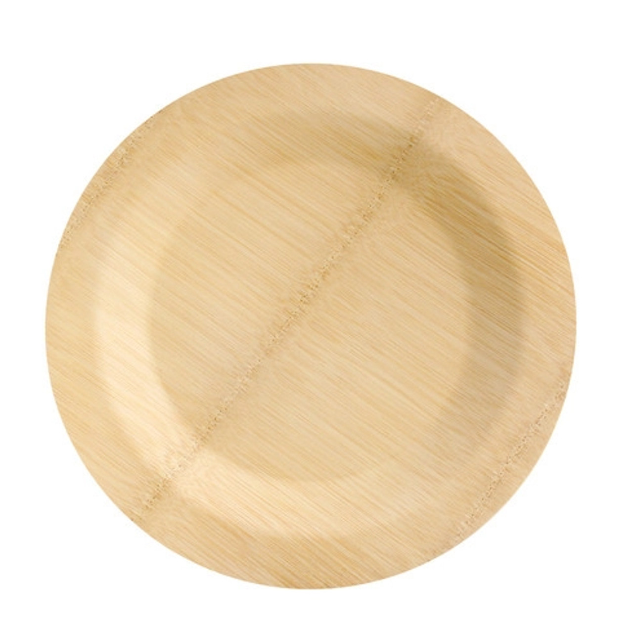 Bamboo Veneer Round Plate D:9in - 25 pcs