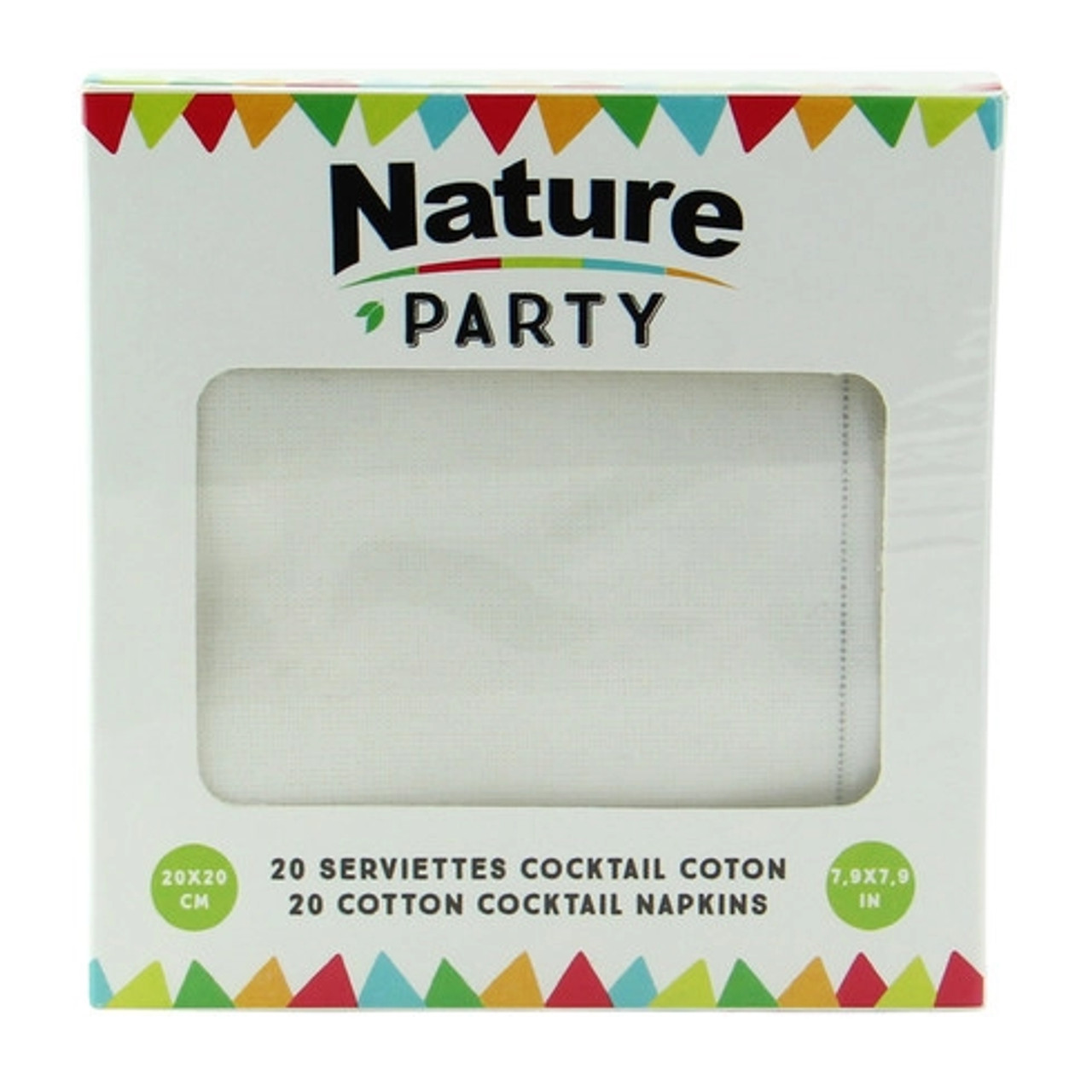 Luxury Sweet Cream Cotton Cocktail Napkin. L:7.9in W:7.9in - 20 pcs
