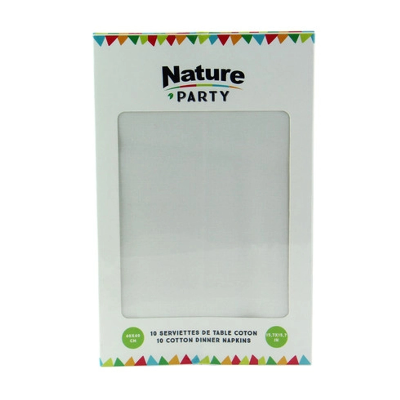 Luxury White Snow Cotton Table Napkin. L:15.8in W:15.8in - 10 pcs