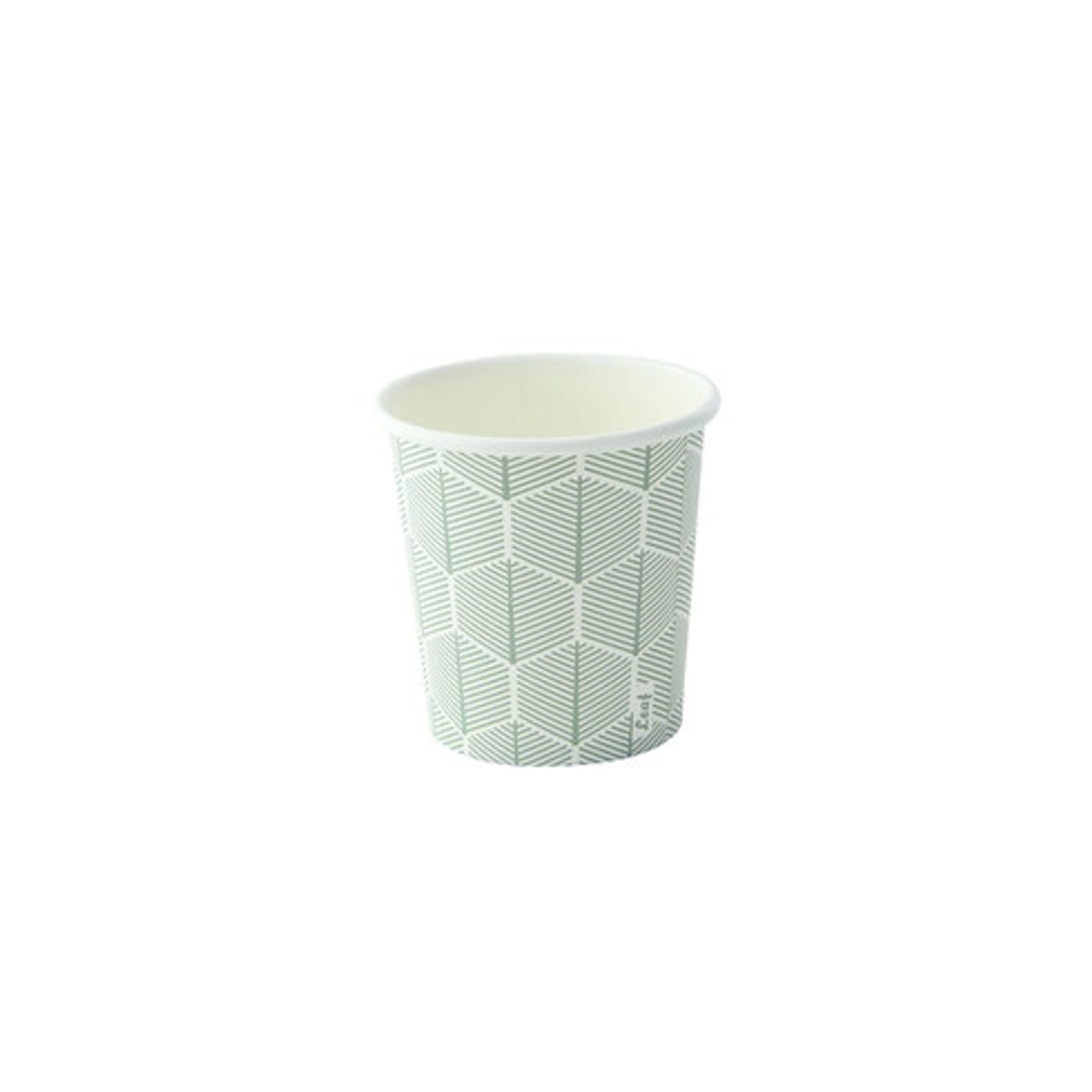 Leaf design paper cup 4oz H:2.4in W:1.8in L:2.4in - 100 pcs