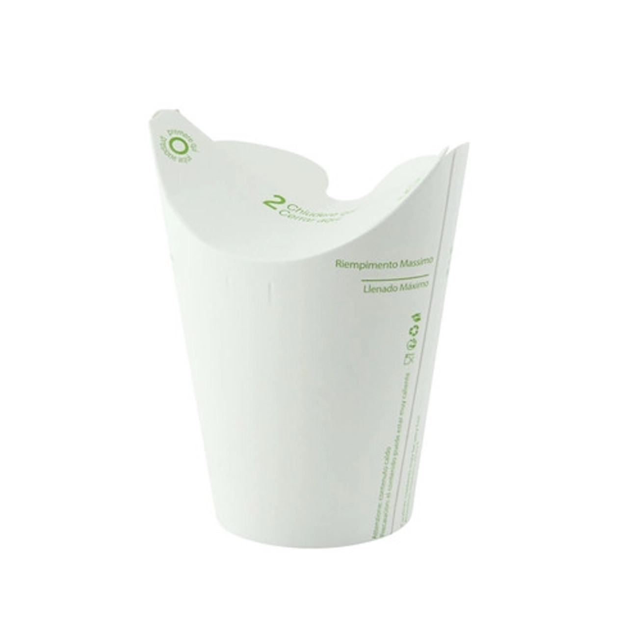 Lid-free Paper Cup Single Wall 8oz D:3.5in H:4.9in - 25 pcs
