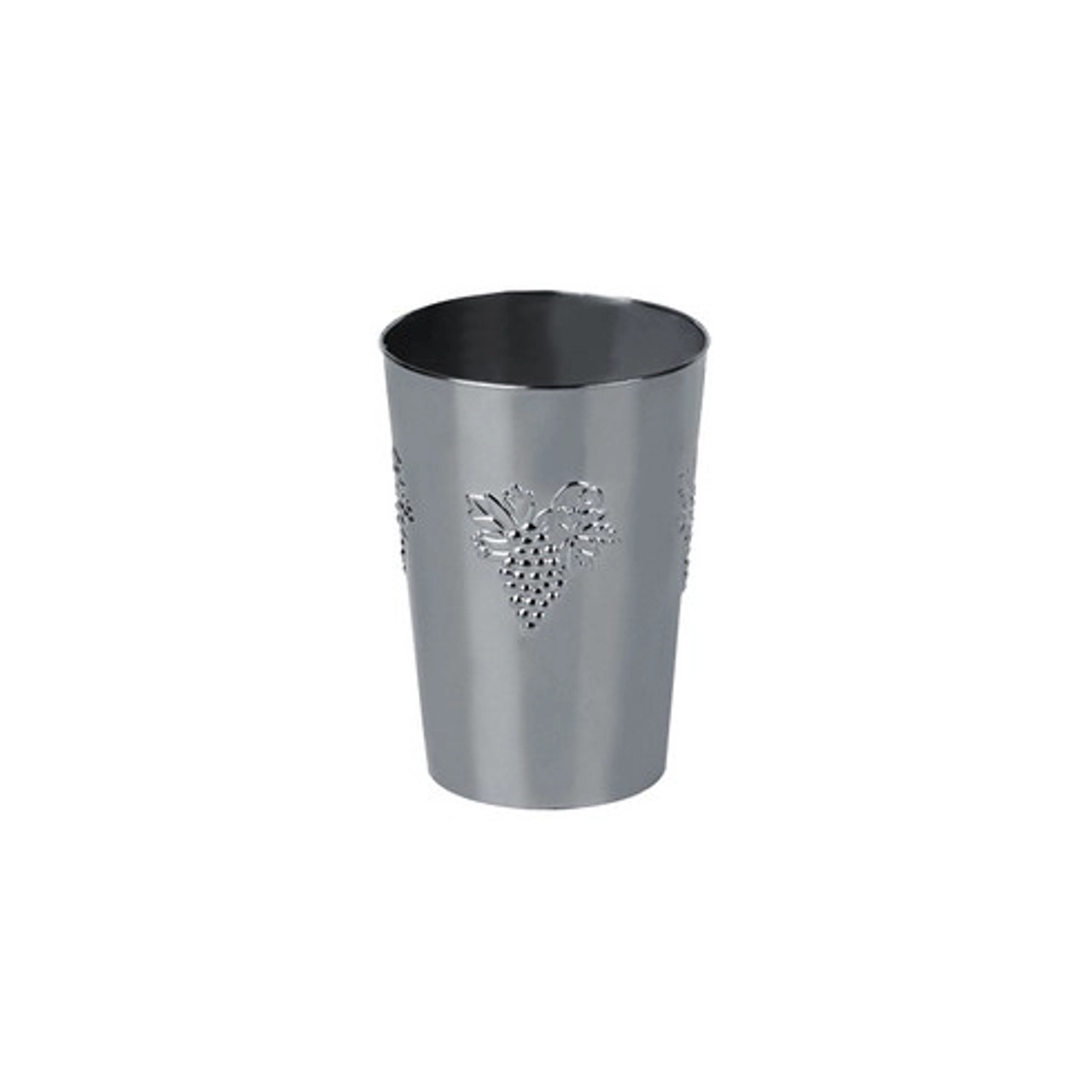 Silver reusable cup with grapes design 6oz - 10 pcs