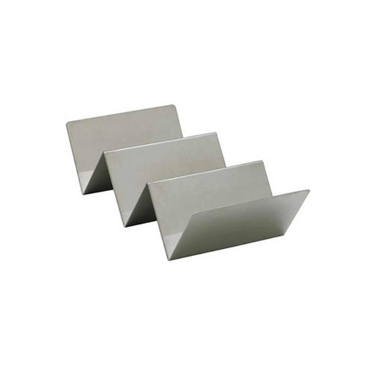 Reusable Stainless steel holder for 3 tacos L:7.87in W:3.93in H:1.96in - 6 pcs