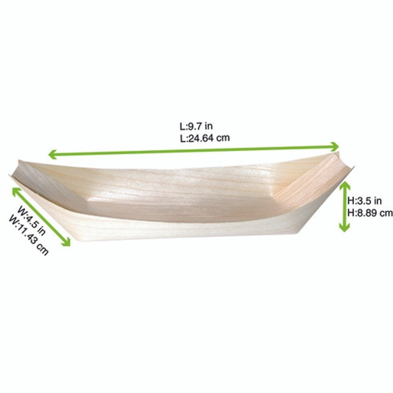 Wooden Boat L:9.7 x W: 4.5 x B: 5.3 x 3.5in - 50 pcs