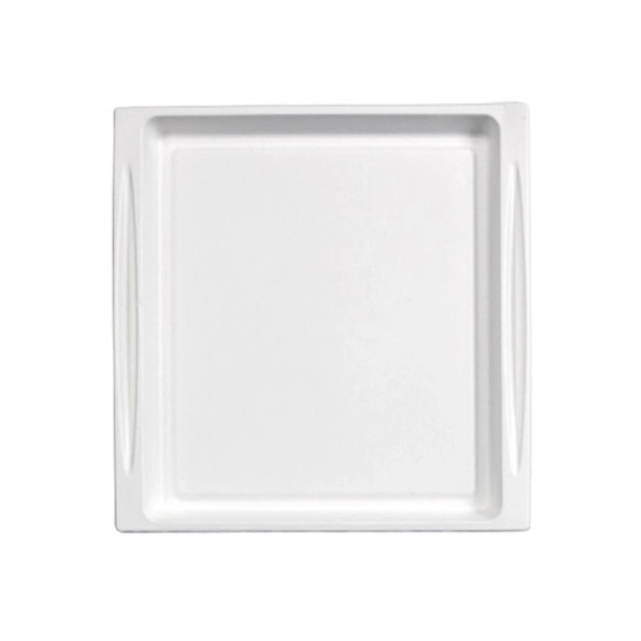 White Sugarcane Tray  Atlas (No added PFAs) L:10.7in W:10.4inin H:0.75in - 20 pcs