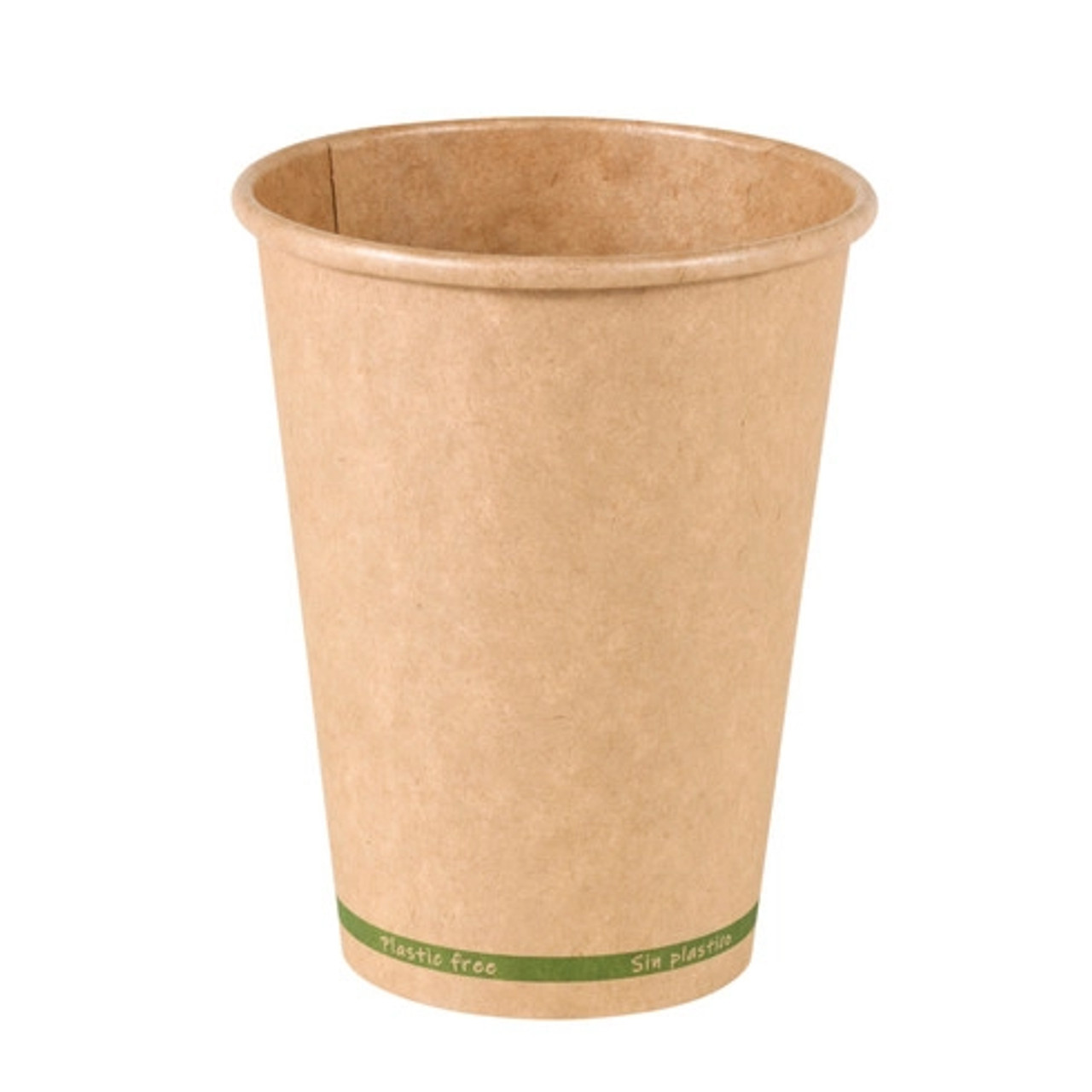 ZEN Kraft Paper Cup Plastic Free 12oz D:3.5in H:4.3in - 50 pcs