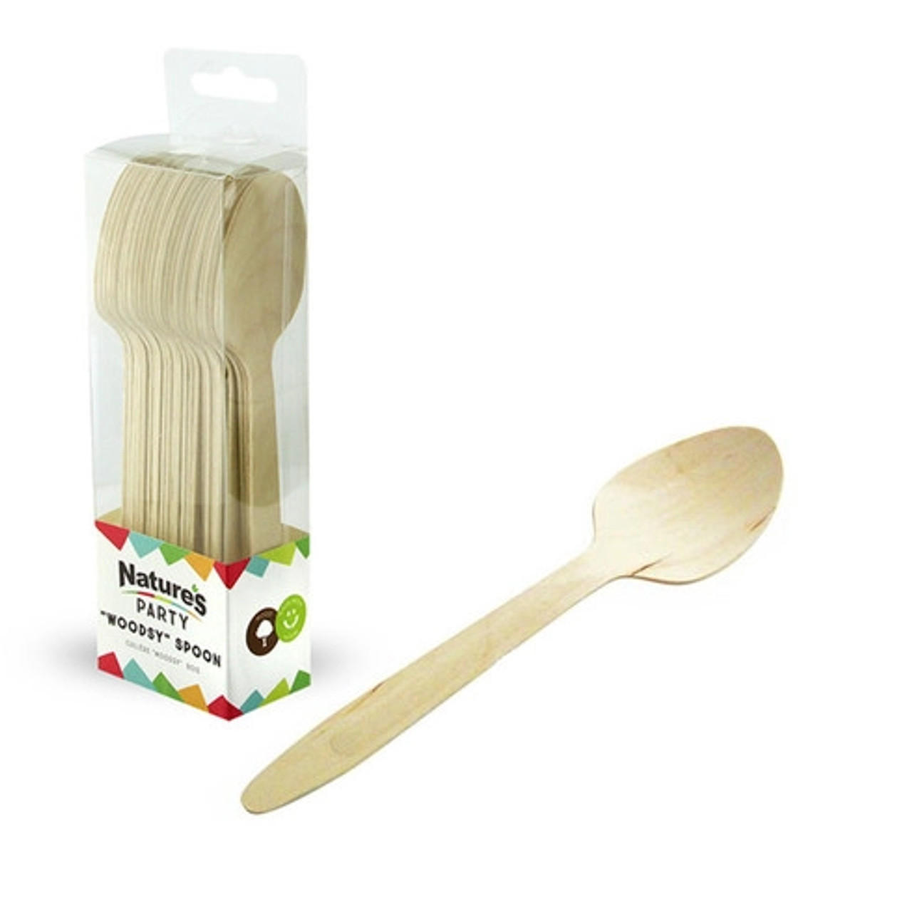 WOODSY Wooden spoon L:6.22in - 20 pcs