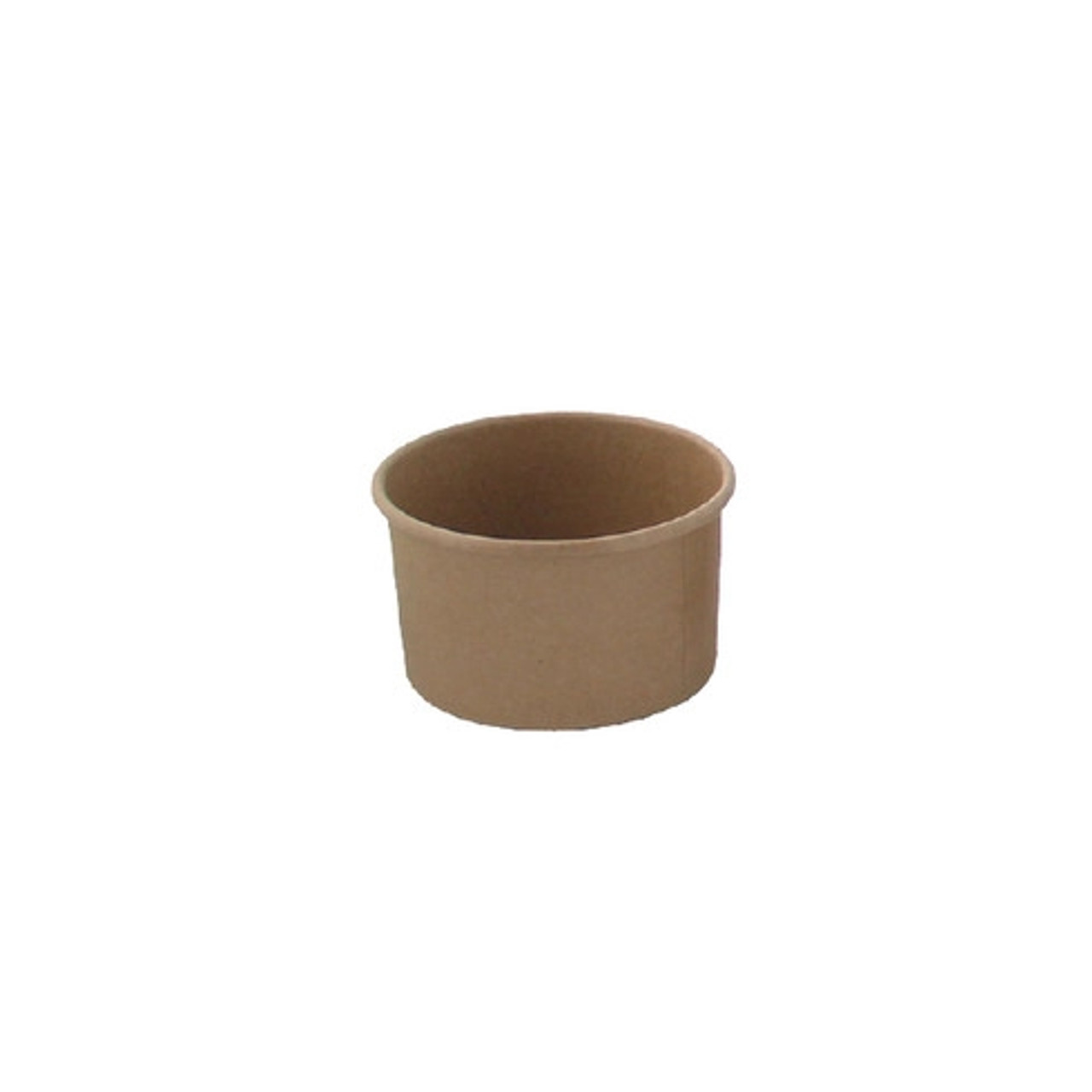 Kraft paper cup for hot and cold food 6oz D:3.54in H:2.17in - 10 pcs