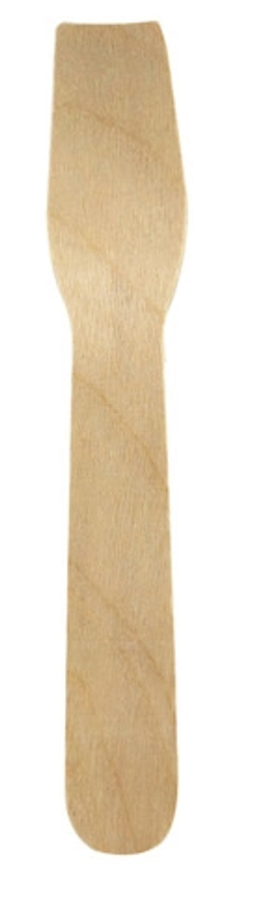 Wooden Ice Cream Spoon Wrapped L:3.75in - 100 pcs