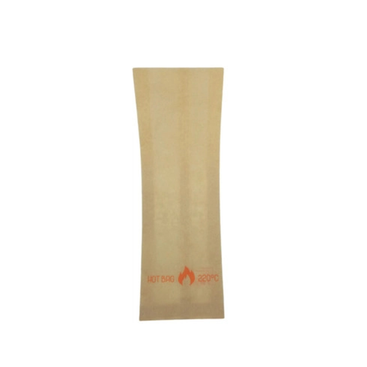 Kraft Brown Ovenable Paper Bag L:4.3in W:1.4in H:13in - 200 pcs
