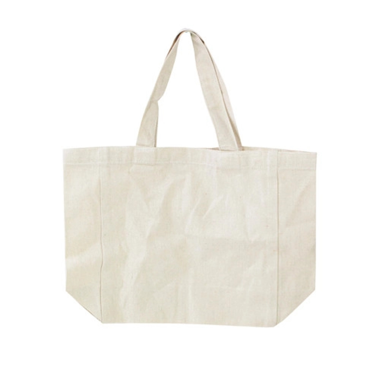 Cotton Lunch Bag W:9.8in Gusset:3.9in H:9.8in - 10 pcs