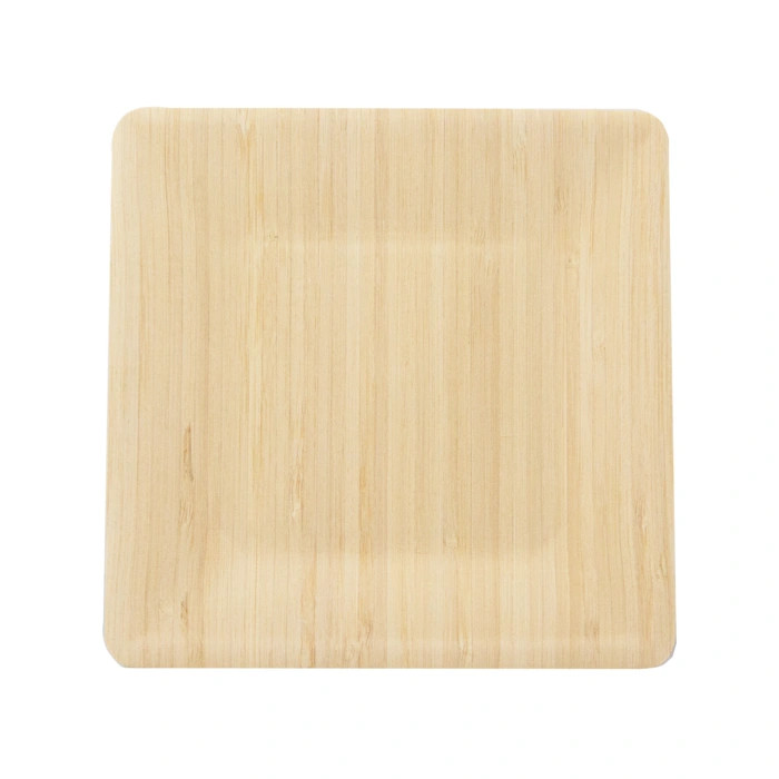 Bamboo Veneer Round Plate D:7.1in H:0.7in - 25 pcs