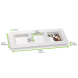 3 Compartment White Sugarcane Plate 10.2 x 4.3 x 0.3in - 50 pcs