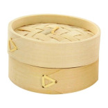 Dim Sum Mini Reusable Bamboo Steamer 6oz D:3.9in - 100 pcs